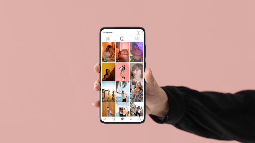 instagram feed on a phone