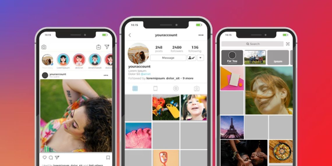A view from Instagram app