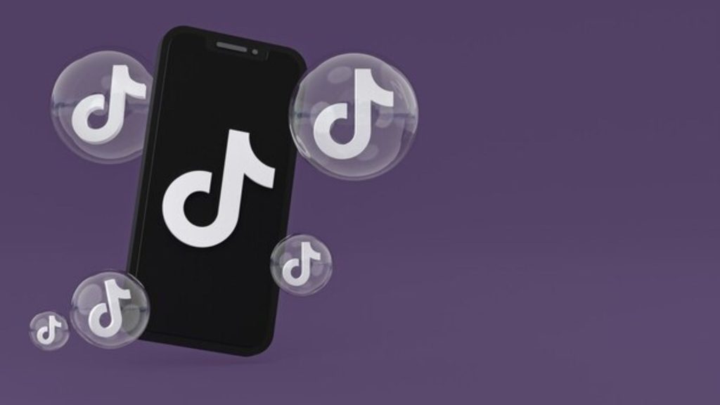 TikTok logo on a phone